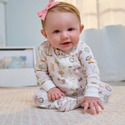 4-Pack Baby & Toddler Girls Dogs Snug Fit Footed Pajamas