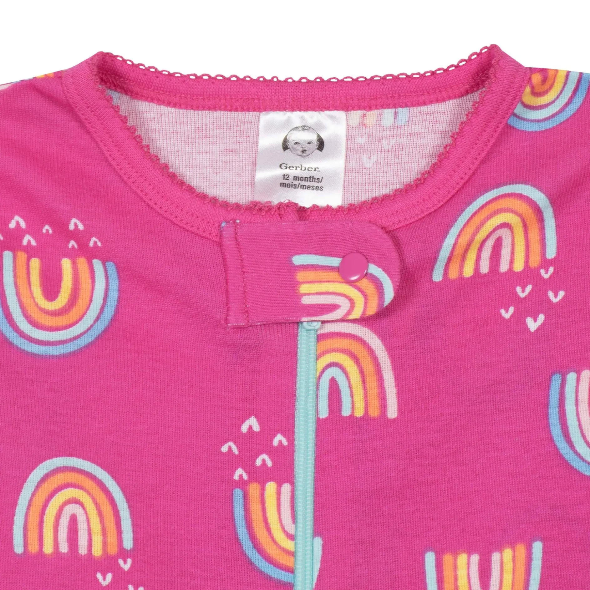 4-Pack Baby & Toddler Girls Dreams & Rainbows Snug Fit Footed Cotton Pajamas