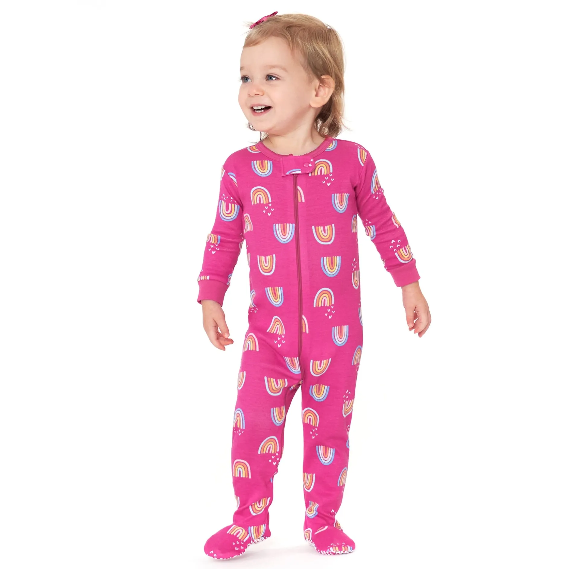 4-Pack Baby & Toddler Girls Dreams & Rainbows Snug Fit Footed Cotton Pajamas