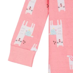 2-Pack Baby & Toddler Girls Llama Snug Fit Footed Cotton Pajamas