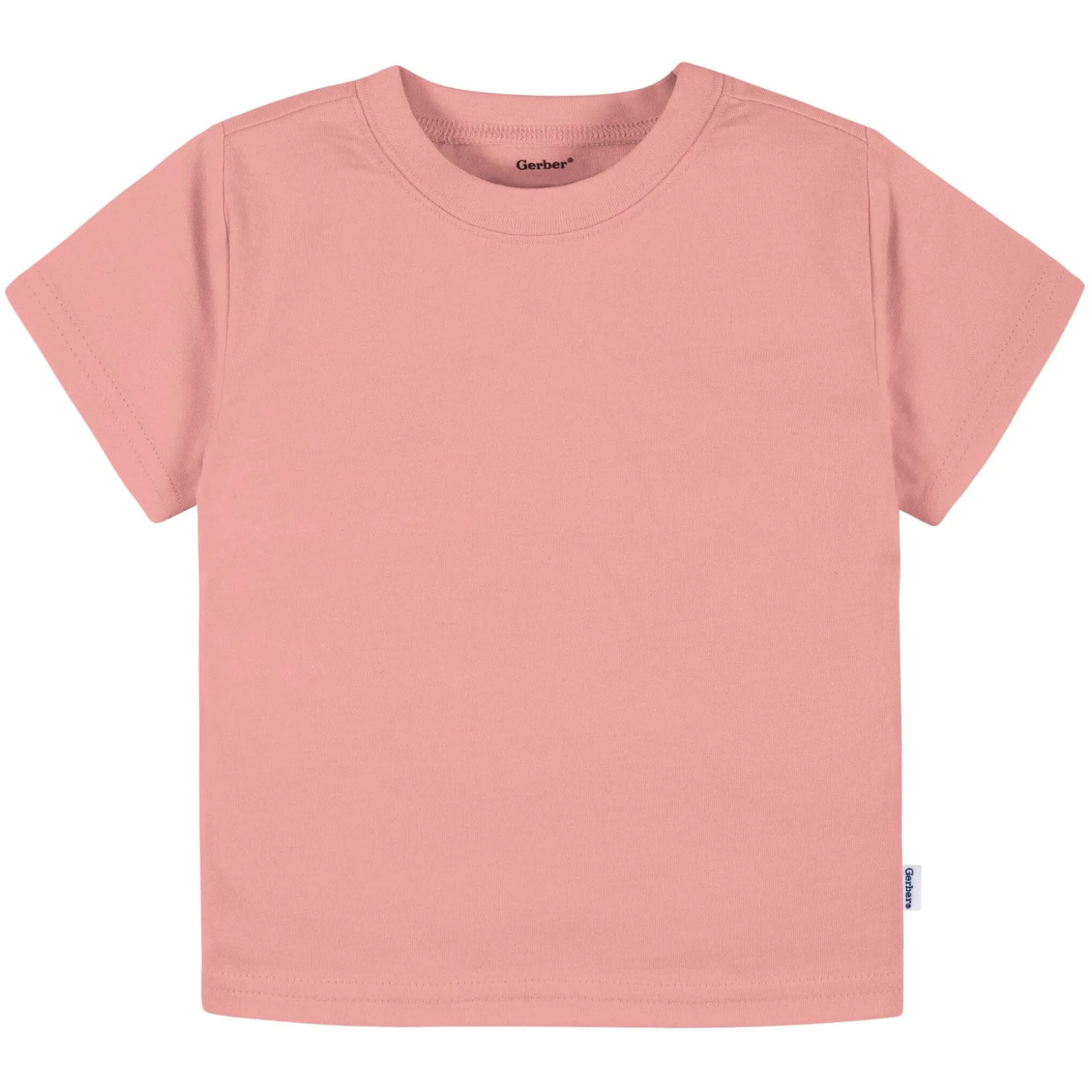 5-Pack Baby & Toddler Girls Mauve Pink Premium Short Sleeve T-Shirts