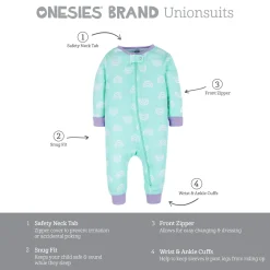 3-Pack Baby & Toddler Girls Rainbow Floral Snug Fit Footless Pajamas