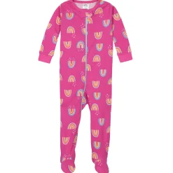 2-Pack Baby & Toddler Girls Rainbows Snug Fit Footed Cotton Pajamas