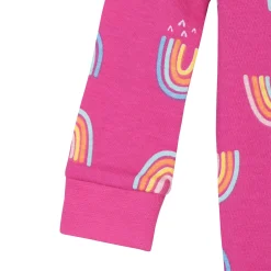 2-Pack Baby & Toddler Girls Rainbows Snug Fit Footed Cotton Pajamas