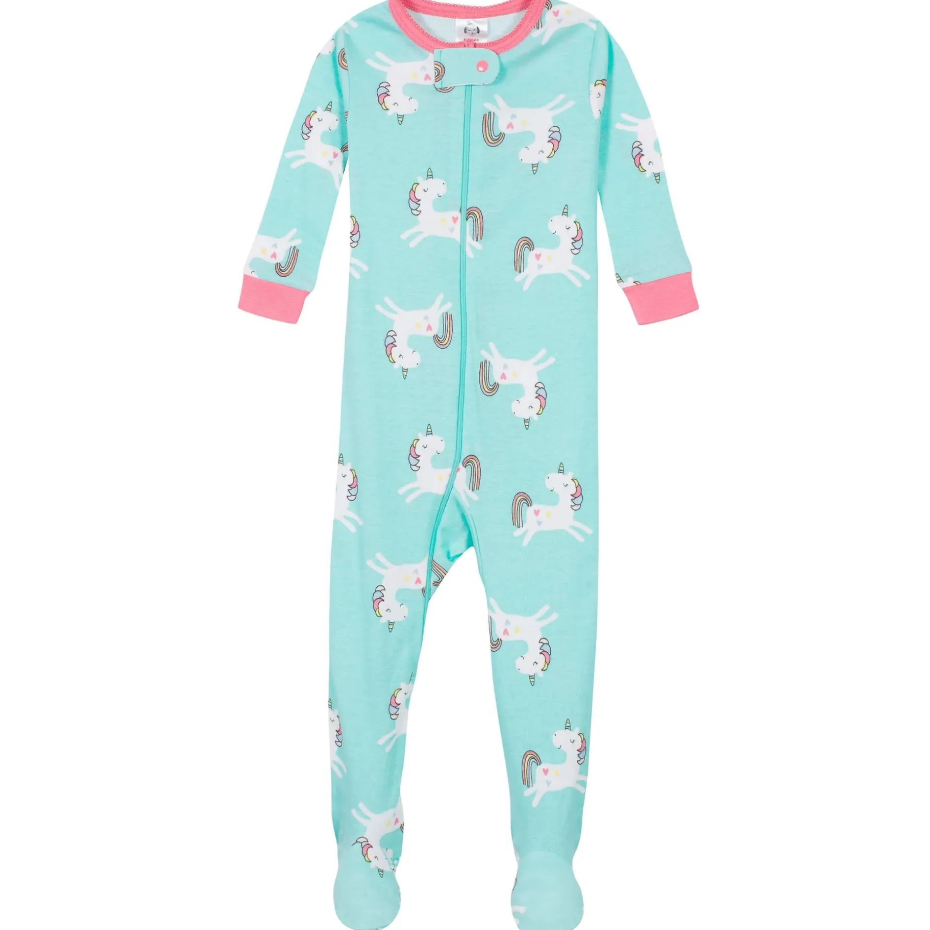 4-Pack Baby & Toddler Girls Unicorns & Cats Snug Fit Footed Cotton Pajamas