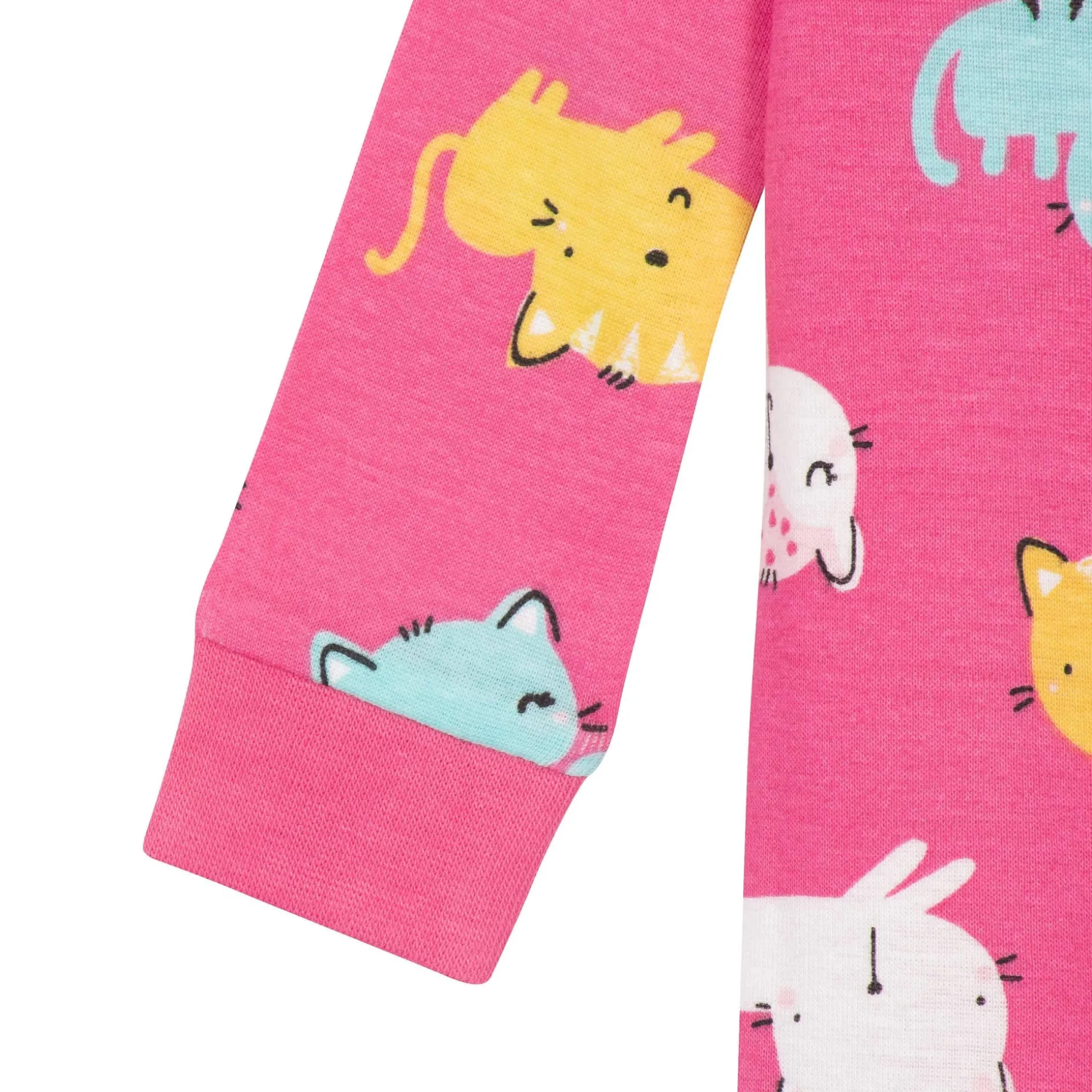4-Pack Baby & Toddler Girls Unicorns & Cats Snug Fit Footed Cotton Pajamas