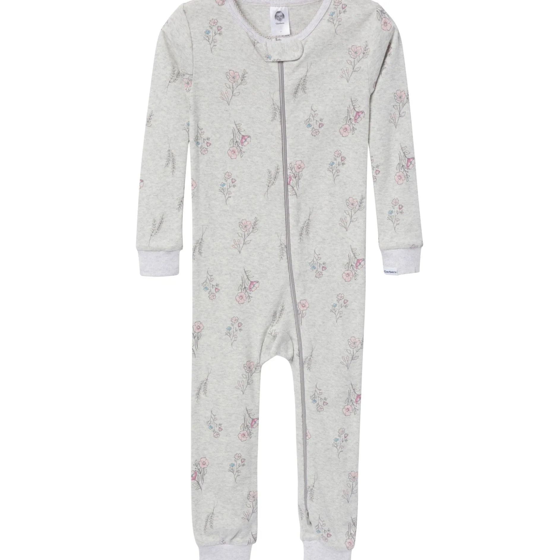 3-Pack Baby & Toddler Girls Woodland Floral Snug Fit Footless Pajamas