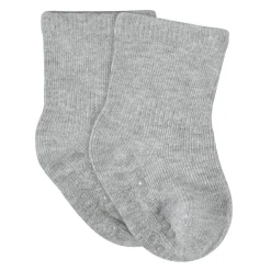 8-Pack Baby & Toddler Gray Heather Wiggle Proof® Jersey Crew Socks