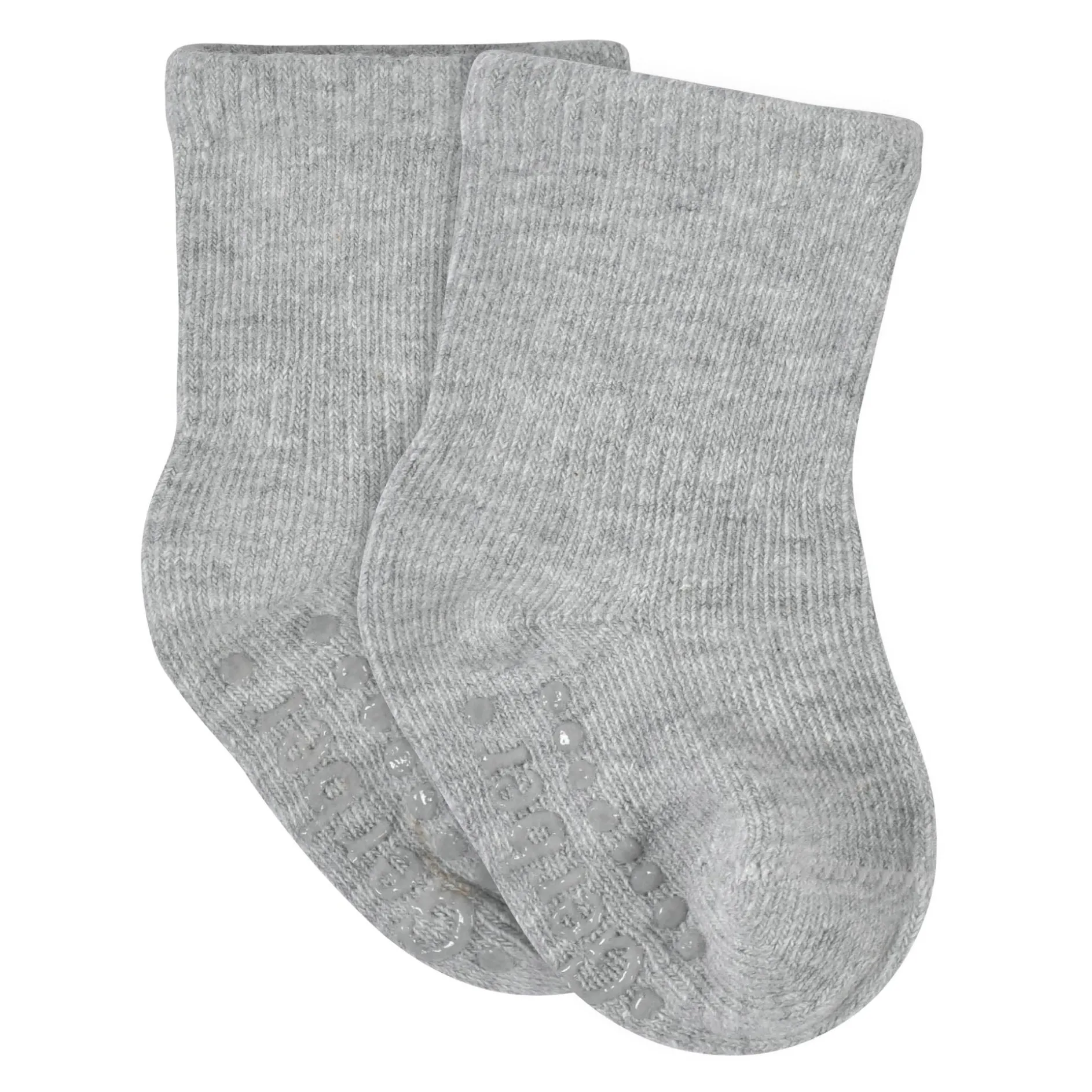 8-Pack Baby & Toddler Gray Heather Wiggle Proof® Jersey Crew Socks