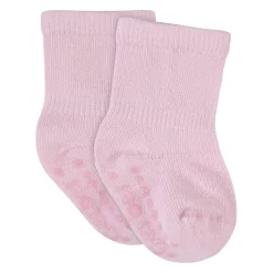 8-Pack Baby & Toddler Light Pink Wiggle Proof® Jersey Crew Socks
