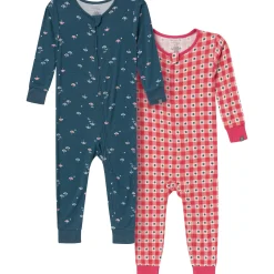 2-Pack Baby & Toddler Neutral Blue Umbrella Viscose Snug Fitting Footless Pajamas