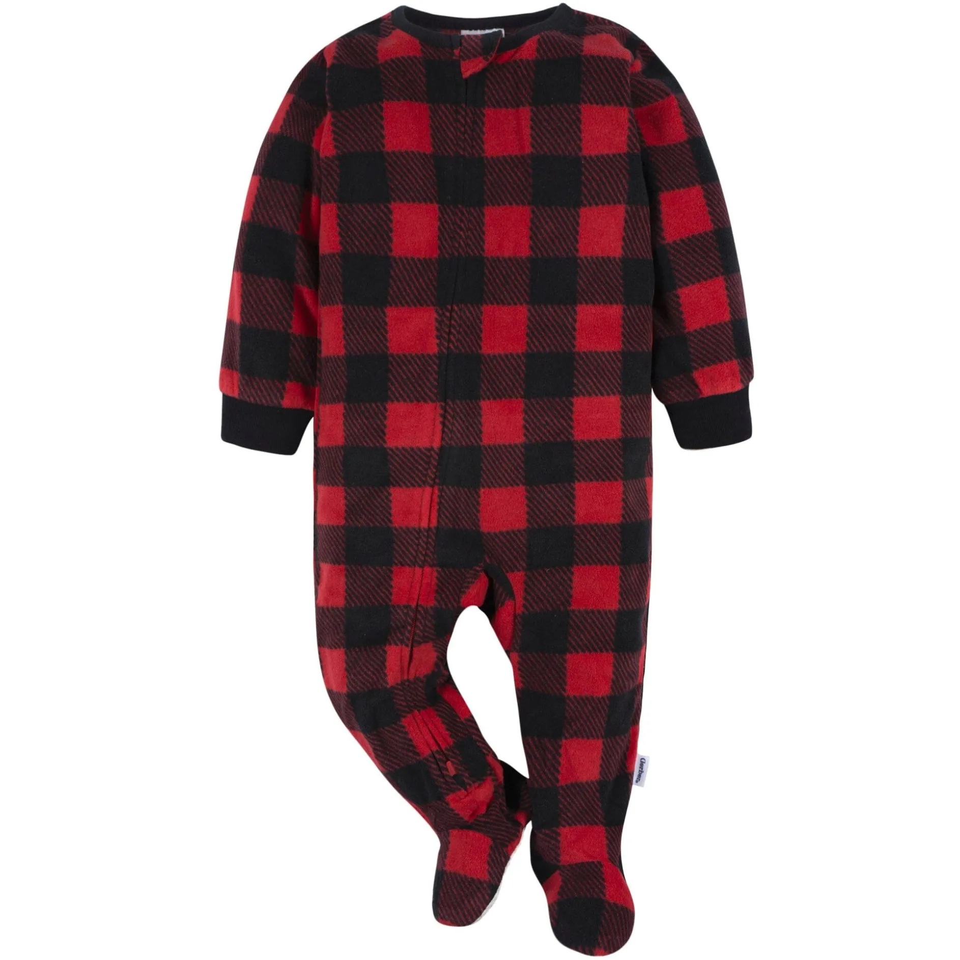 2-Pack Baby & Toddler Neutral Buffalo Plaid & Trees Fleece Pajamas
