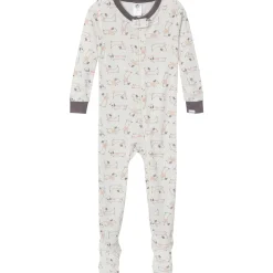 4-Pack Baby & Toddler Neutral Dog Snug Fit Footed Pajamas