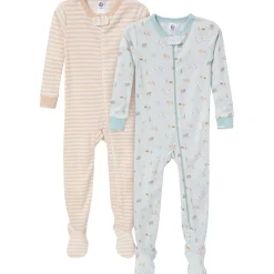 2-Pack Baby & Toddler Neutral Farm Snug Fit Footed Pajamas