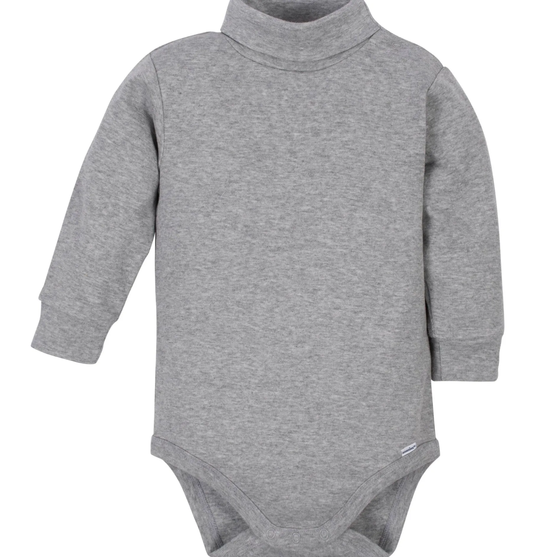 2-Pack Baby & Toddler Neutral Grey Heather Long Sleeve Turtleneck Onesies® Bodysuits