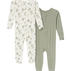 2-Pack Baby & Toddler Neutral Ivory Cactus Viscose Snug Fit Footless Pajamas