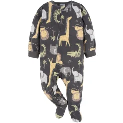 2-Pack Baby & Toddler Neutral Safari Fleece Pajamas