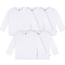 5-Pack Baby & Toddler White Long Sleeve Tees