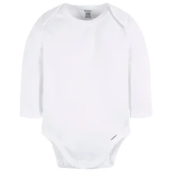 5-Pack Baby White Premium Long Sleeve Onesies® Bodysuits