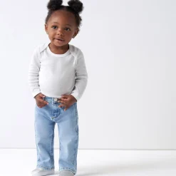 5-Pack Baby White Premium Long Sleeve Onesies® Bodysuits