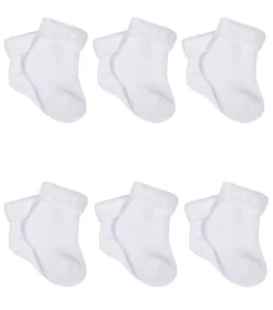 6-Pack Baby White Terry Socks