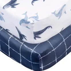 2-Pack Boys Coastal Calm Stretchy Crib Sheets