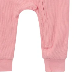 2-Pack Girls Peach Floral Viscose Snug Fit Footless Pajamas