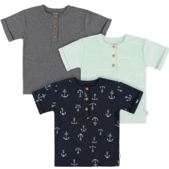 3-Pack Infant and Toddler Boys Anchor Henley T-Shirts