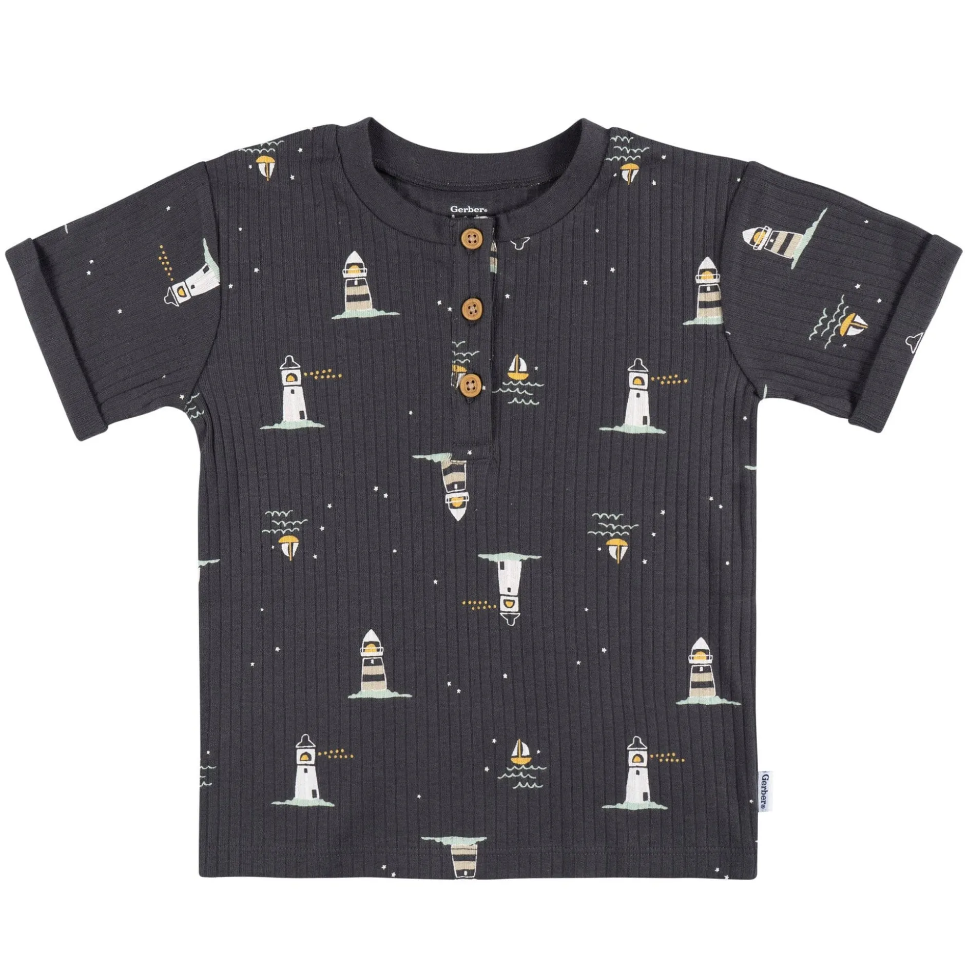 3-Pack Infant and Toddler Boys Sun & Sea Henley T-Shirts
