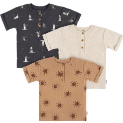 3-Pack Infant and Toddler Boys Sun & Sea Henley T-Shirts