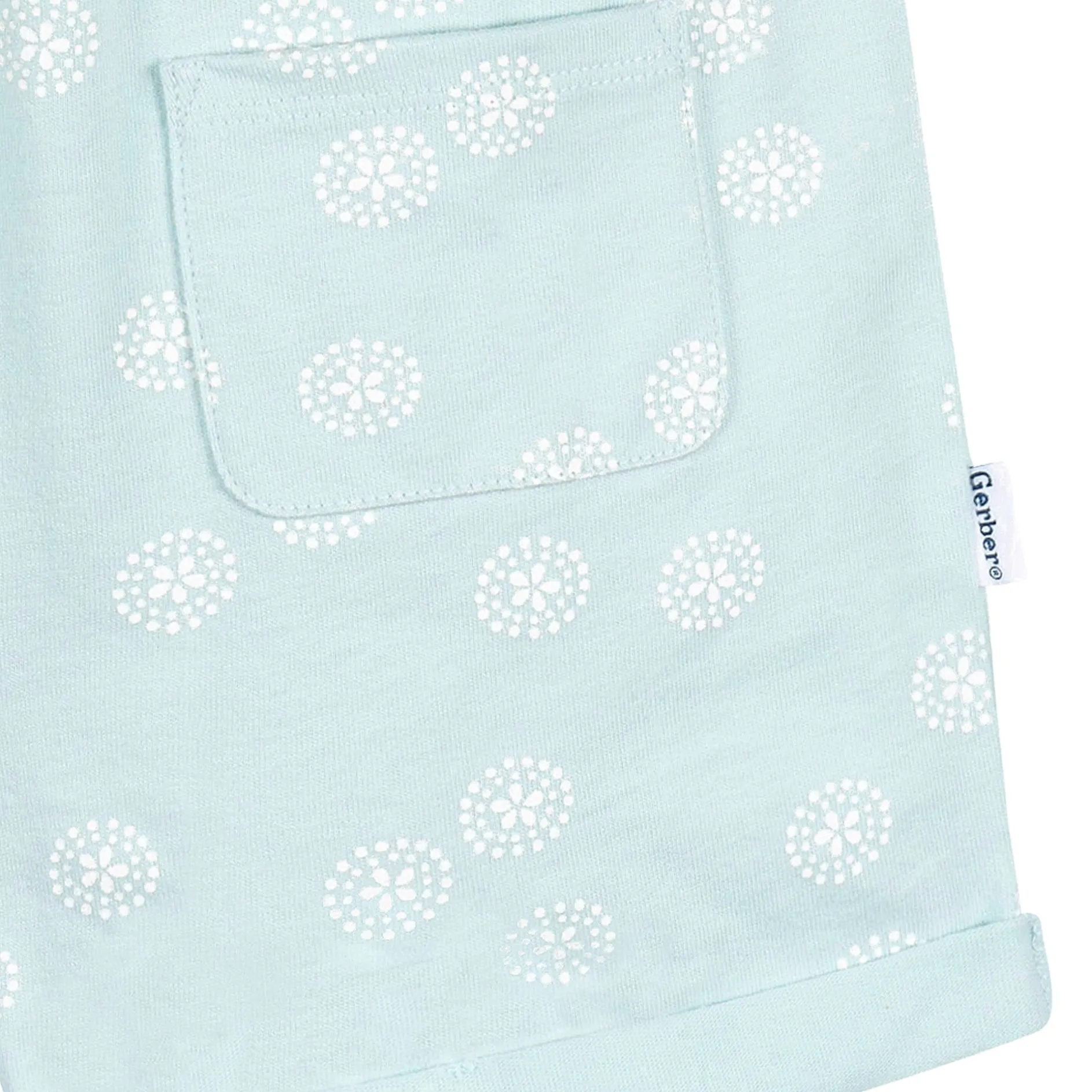 2-Pack Infant and Toddler Girls Light Grey Heather & Sand Dollars Rompers