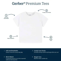 5-Pack Infant & Toddler Black Premium Short Sleeve Tees