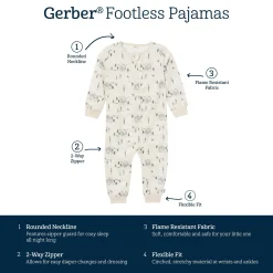 3-Pack Infant & Toddler Boys Outdoors Footless Pajamas