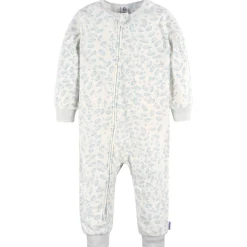 3-Pack Infant & Toddler Girls Blue Floral Footless Fleece Pajamas