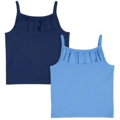 2-Pack Infant & Toddler Girls Blue Sleeveless Tops