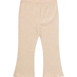 3-Pack Infant & Toddler Girls Brown Flowers, Oatmeal and Black Textured Flare Leggings