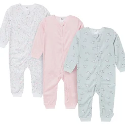 3-Pack Infant & Toddler Girls Bunnies Footless Pajamas