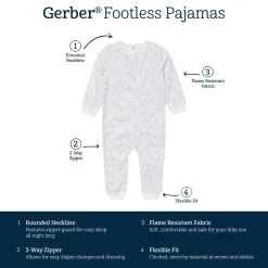 3-Pack Infant & Toddler Girls Fruits Footless Pajamas