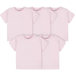 5-Pack Infant & Toddler Light Pink Premium Short Sleeve Tees