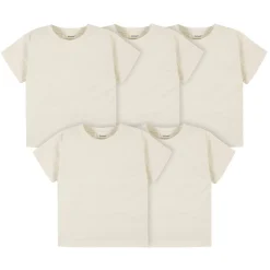 5-Pack Infant & Toddler Natural Premium Short Sleeve Tees