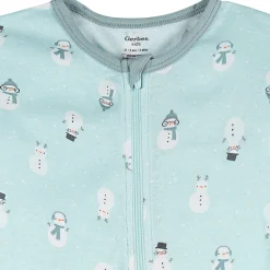 2-Pack Infant & Toddler Snowman Stripe Snug Fit Footless Pajamas