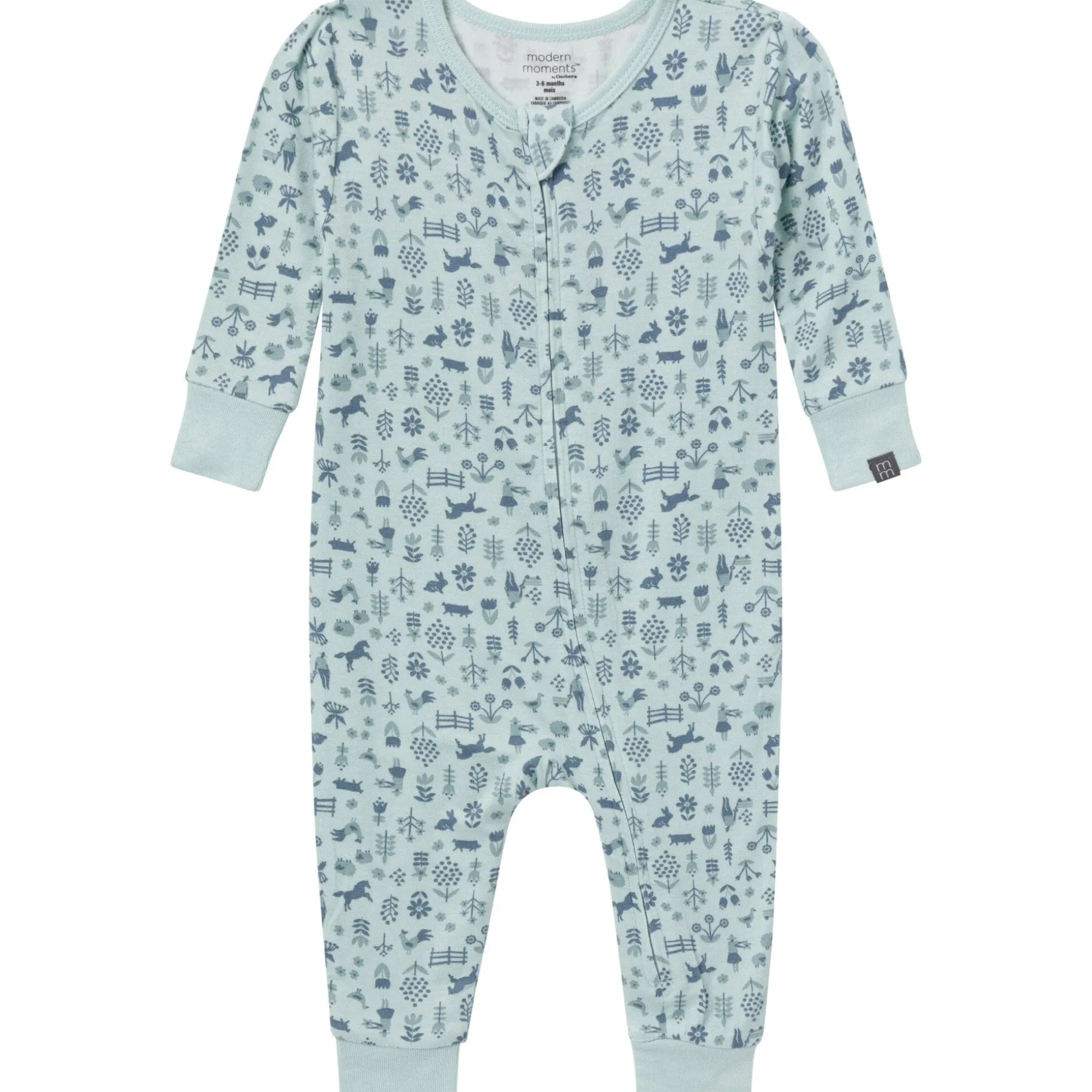2-Pack Neutral Horse Ranch Viscose Snug Fit Footless Pajamas