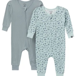 2-Pack Neutral Horse Ranch Viscose Snug Fit Footless Pajamas
