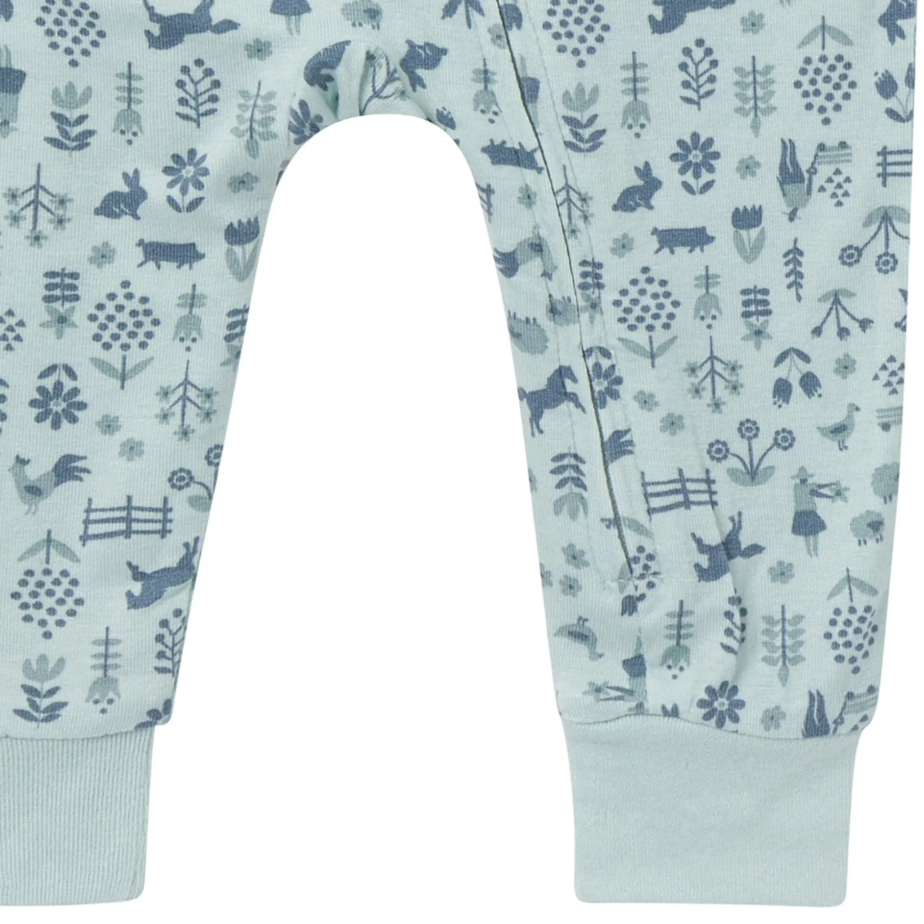 2-Pack Neutral Horse Ranch Viscose Snug Fit Footless Pajamas