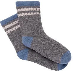2-Pack Toddler Boys Grey Heather Athletic Colorblock Socks
