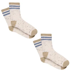 2-Pack Toddler Boys Ivory Athletic Colorblock Socks