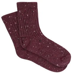 2-Pack Toddler Boys Tan & Burgundy Ribbed Socks