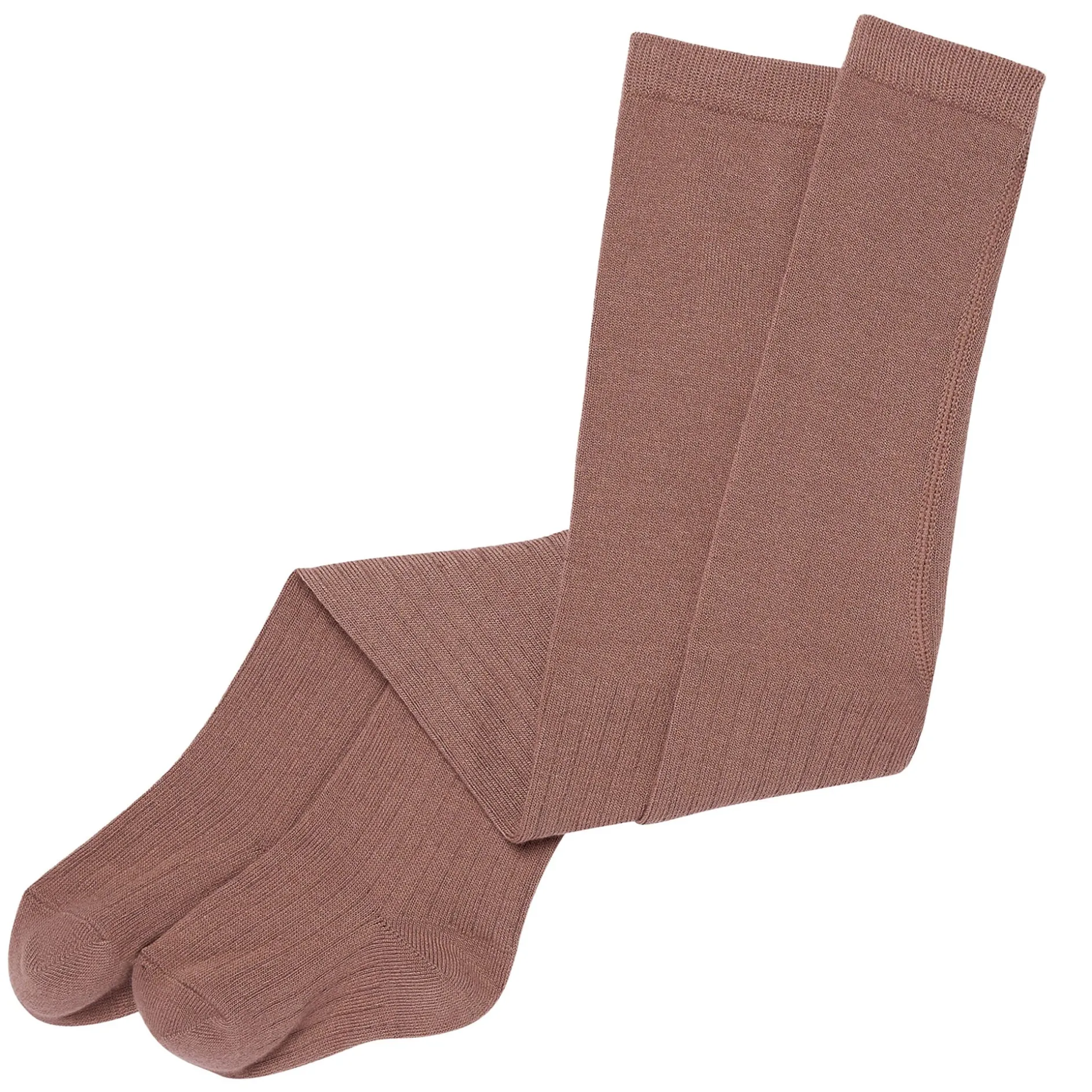 2-Pack Toddler Girls Brown & Ivory Pointelle Ribbed Tights