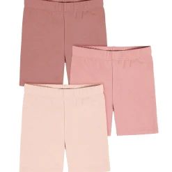 3-Pack Toddler Girls Dusty Pinks Bike Shorts