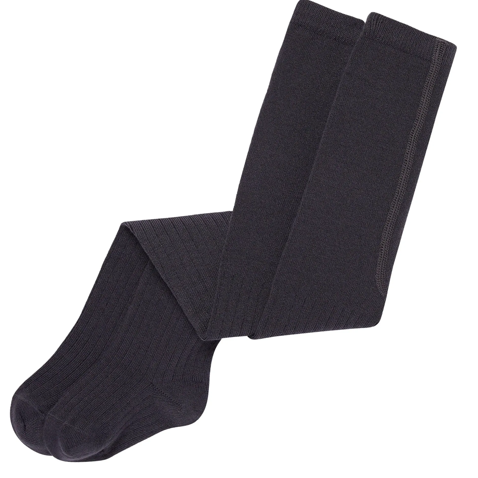 2-Pack Toddler Girls Grey & Black Pointelle Ribbed Tights